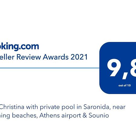 Villa Christina With Private Pool In Saronida, Near Stunning Beaches, Athens Airport & Sounio Exteriér fotografie