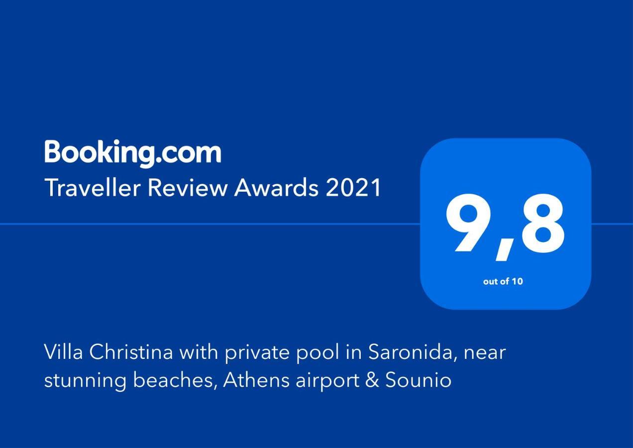 Villa Christina With Private Pool In Saronida, Near Stunning Beaches, Athens Airport & Sounio Exteriér fotografie