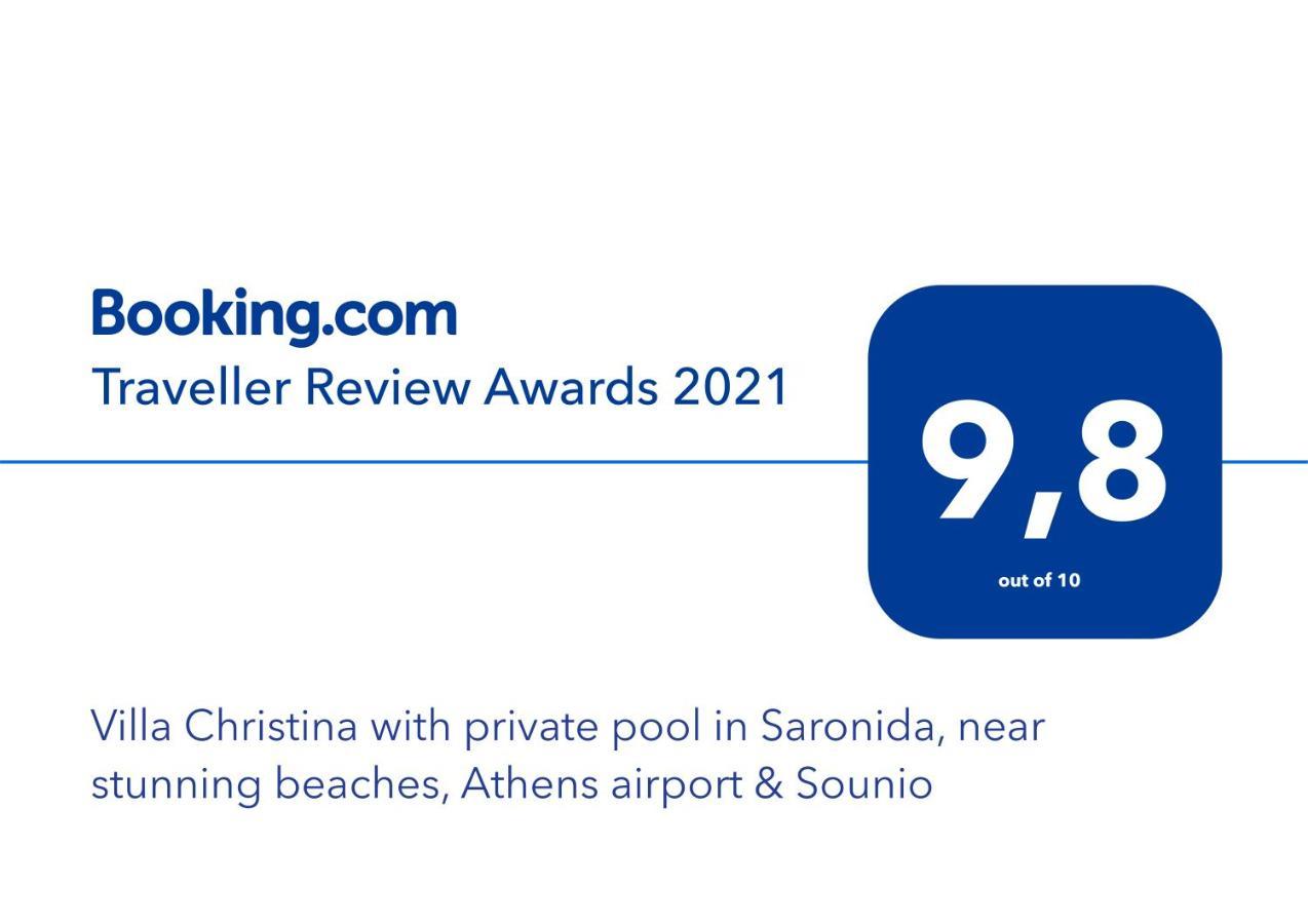 Villa Christina With Private Pool In Saronida, Near Stunning Beaches, Athens Airport & Sounio Exteriér fotografie